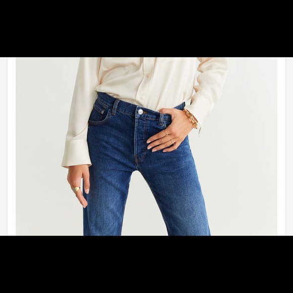 MANGO Mid Waist straight jeans size 34 - Picture 2 of 12